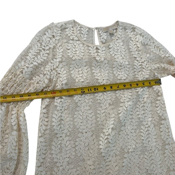 Michael Michael Kors Ivory Bell Sleeve Lace Dress Size M - Picture 10 of 15